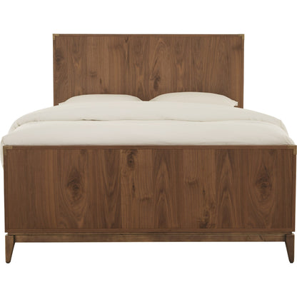 Letto Adler con pannelli in legno di noce naturale