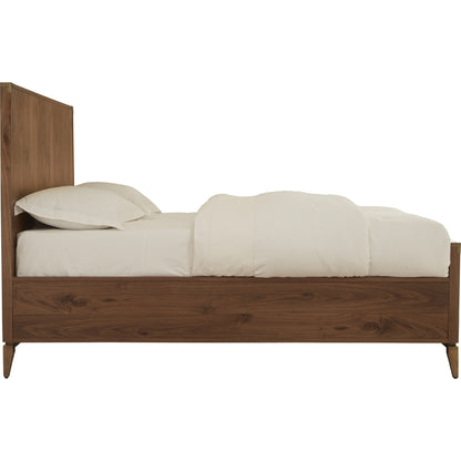 Letto Adler con pannelli in legno di noce naturale