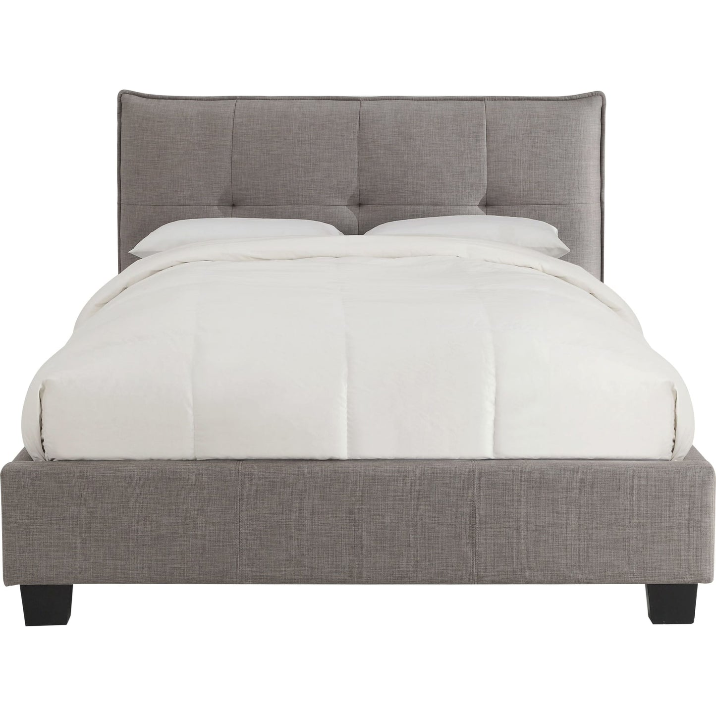 Letto contenitore con pediera imbottita Adona in lino Dolphin