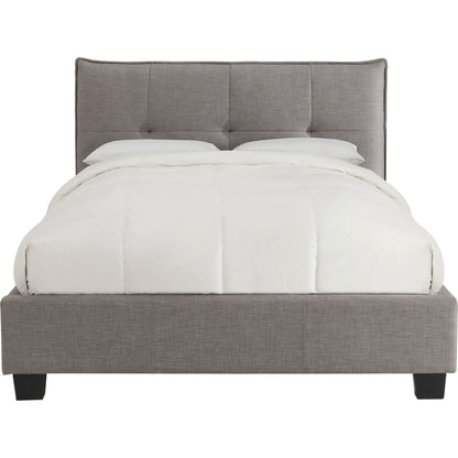 Letto contenitore con pediera imbottita Adona in lino Dolphin