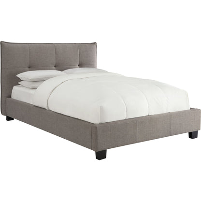 Letto imbottito Adona in lino Dolphin