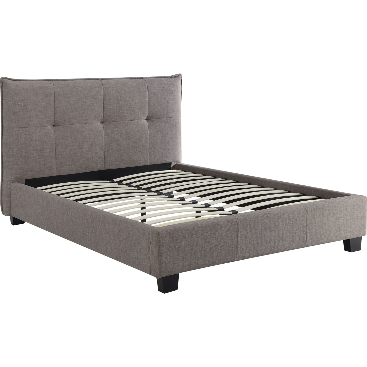 Letto imbottito Adona in lino Dolphin