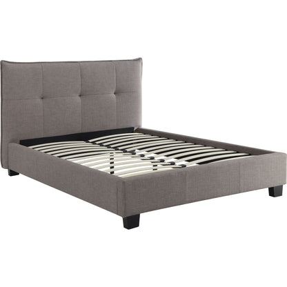 Letto imbottito Adona in lino Dolphin