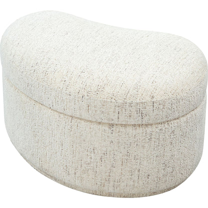 Pouf contenitore completamente imbottito Afra in cincillà