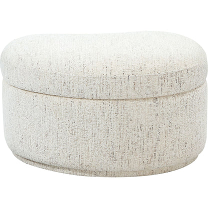 Pouf contenitore completamente imbottito Afra in cincillà