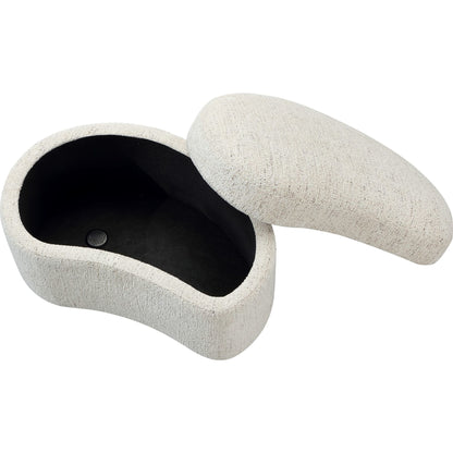 Pouf contenitore completamente imbottito Afra in cincillà