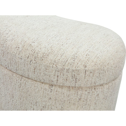 Pouf contenitore completamente imbottito Afra in cincillà