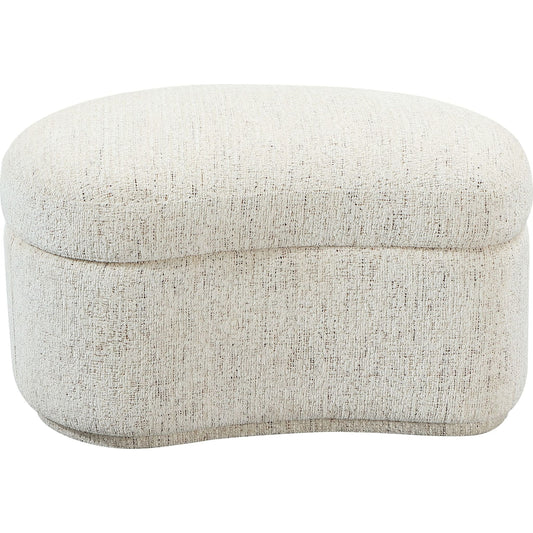 Pouf contenitore completamente imbottito Afra in cincillà