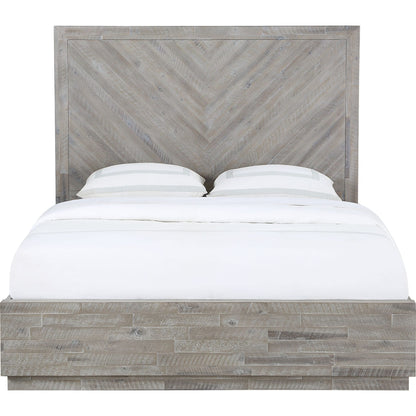 Letto a piattaforma in legno massello Alexandra in Rustic Latte