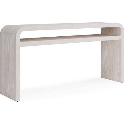 Tavolo consolle in legno di frassino Drake color zucchero