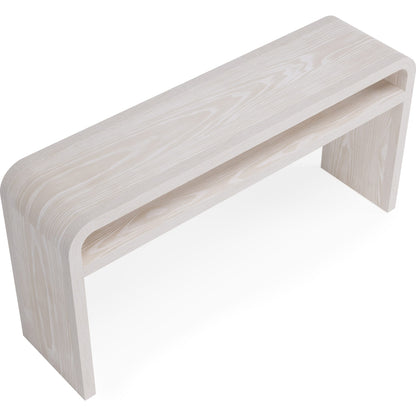 Tavolo consolle in legno di frassino Drake color zucchero