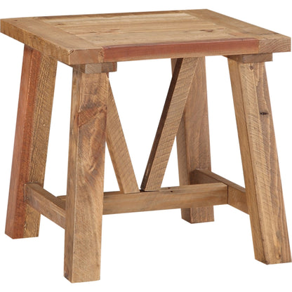 Tavolino quadrato in legno di recupero Harby in color ruggine rustico