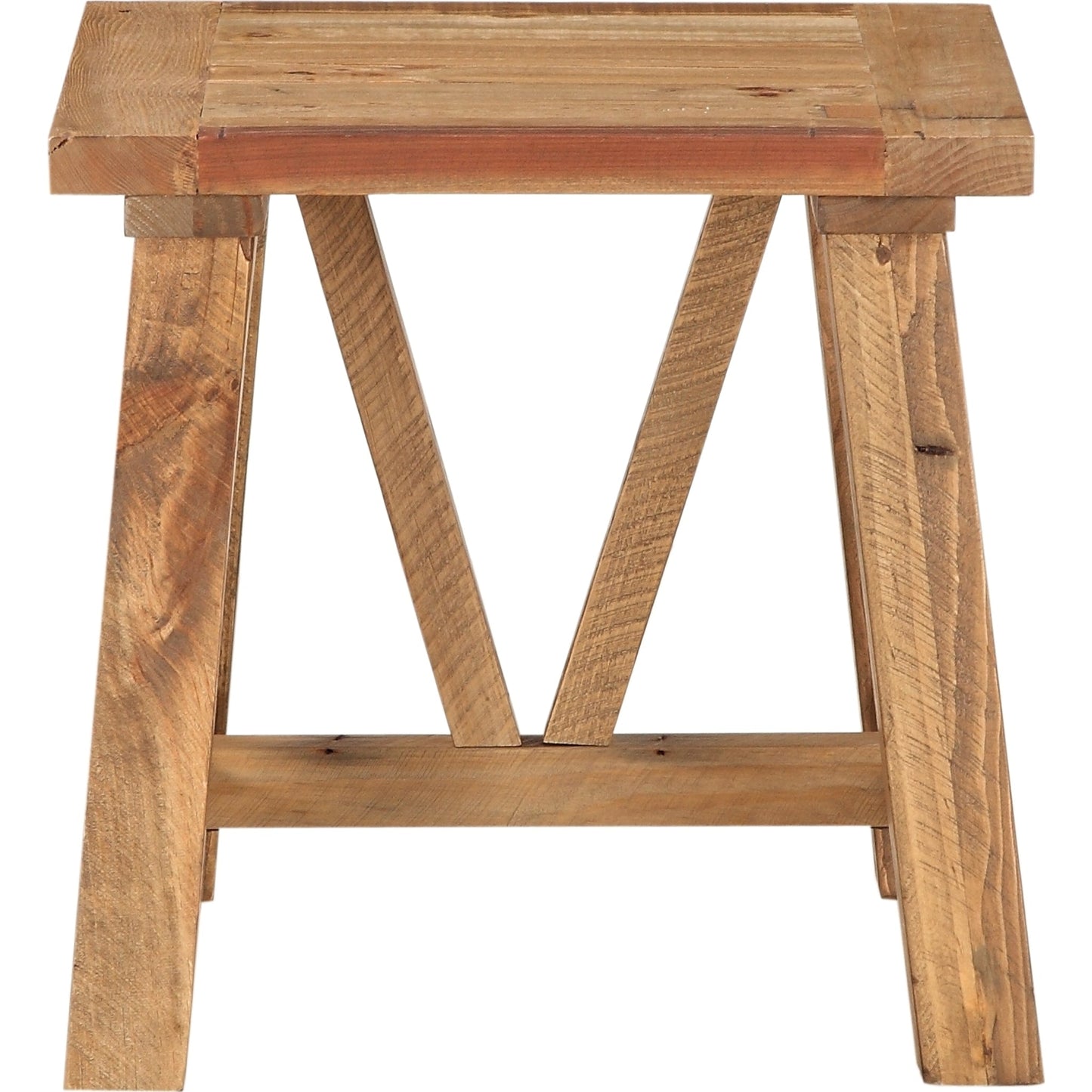 Tavolino quadrato in legno di recupero Harby in color ruggine rustico