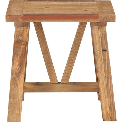Tavolino quadrato in legno di recupero Harby in color ruggine rustico
