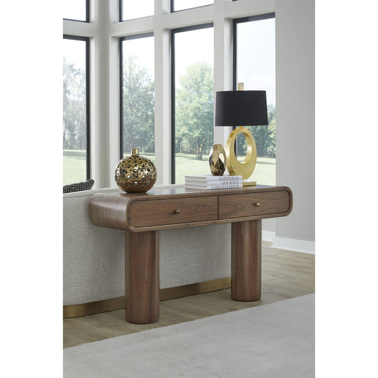 Tavolo consolle Juba Walnut in Mongoose