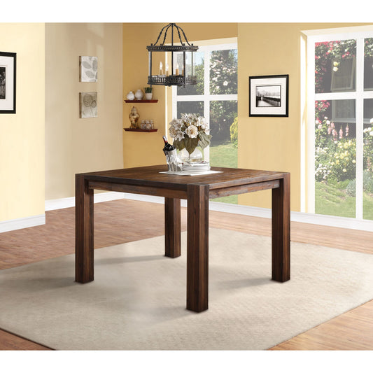 Tavolo da bar quadrato in legno massello Meadow color mattone marrone
