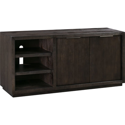 Consolle multimediale Oxford da 64 pollici con due cassetti e due ripiani in grigio basalto