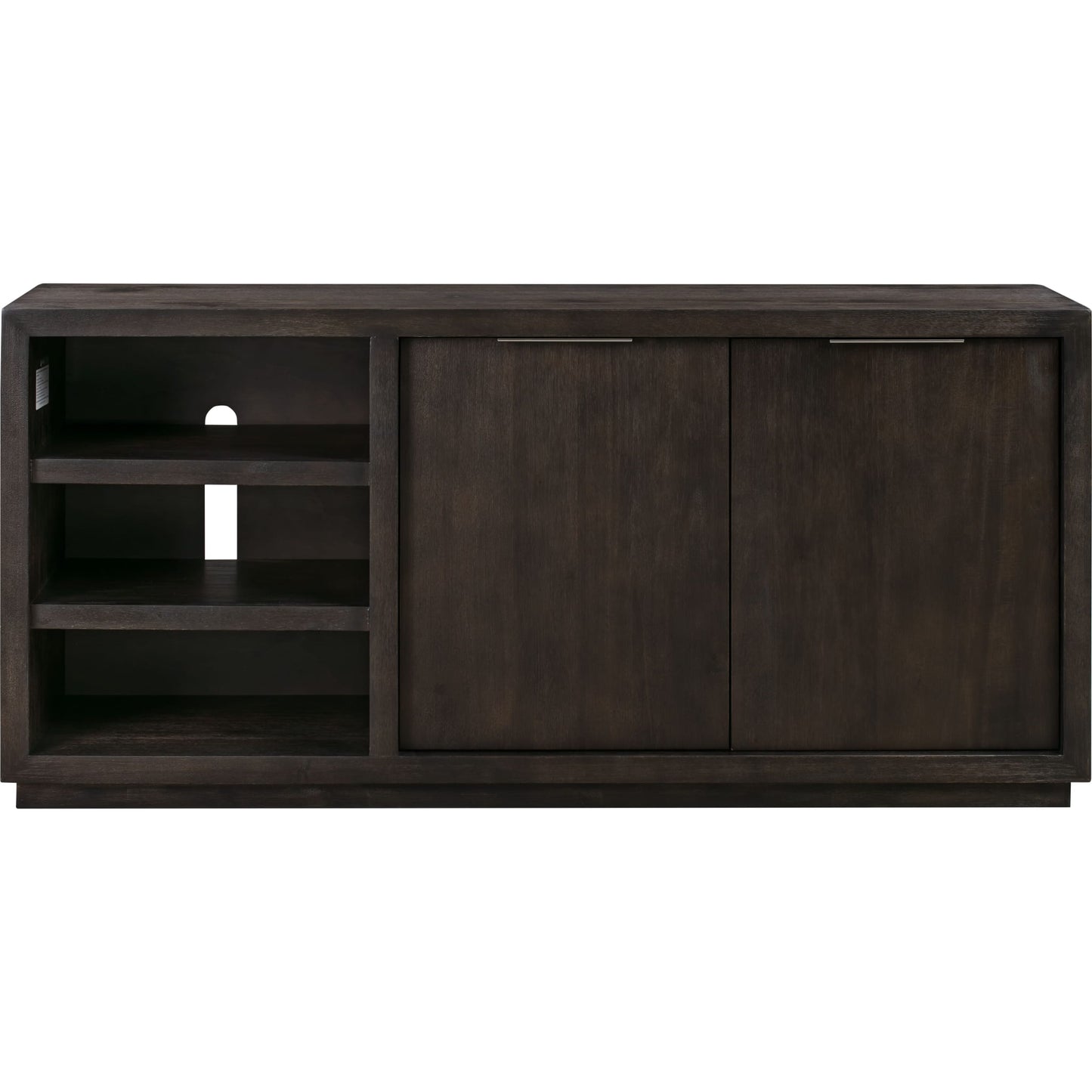 Consolle multimediale Oxford da 64 pollici con due cassetti e due ripiani in grigio basalto