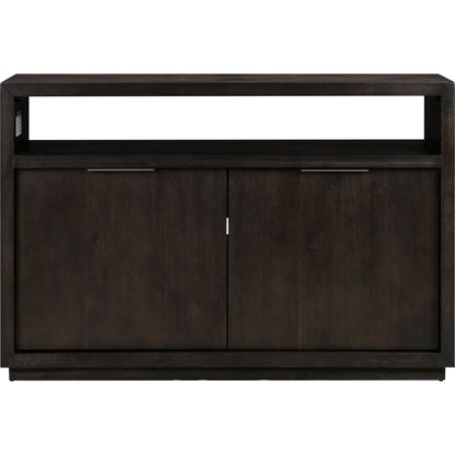 Consolle multimediale Oxford in legno massello da 54 pollici in grigio basalto