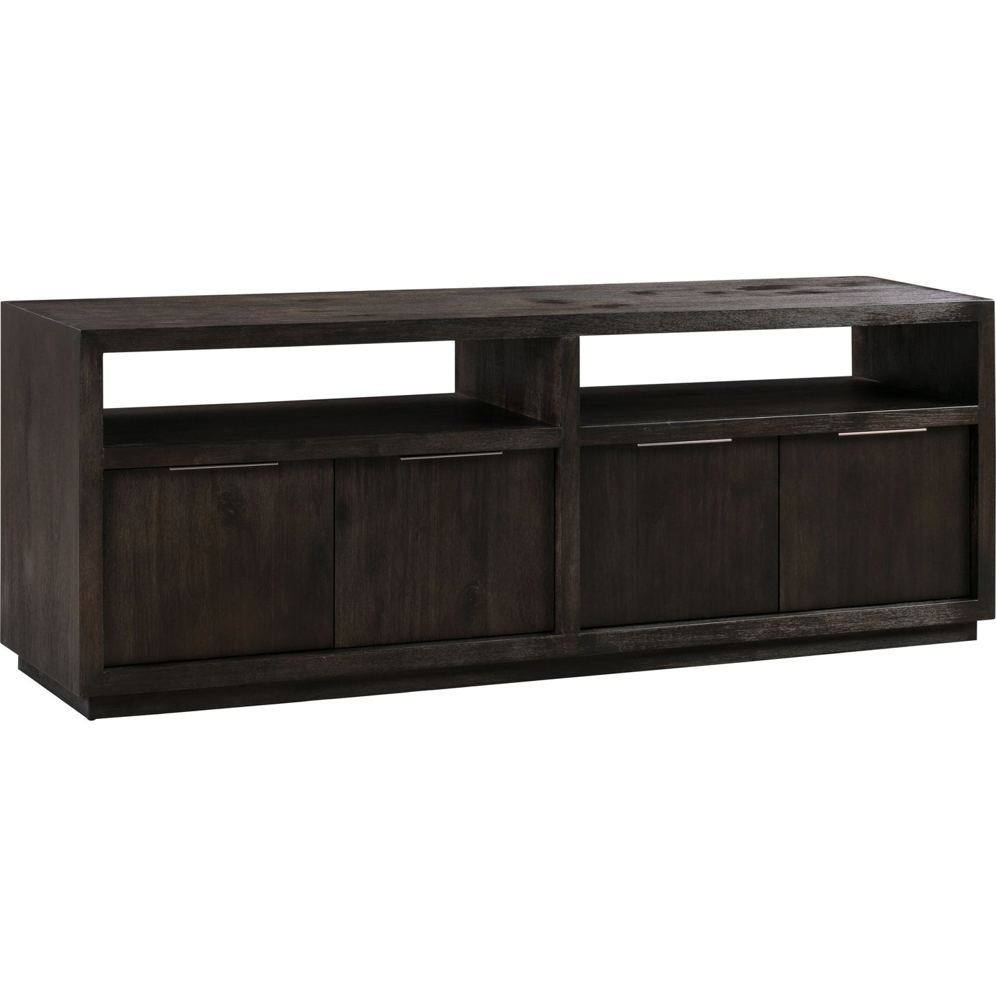 Consolle multimediale Oxford in legno massello da 74 pollici in grigio basalto