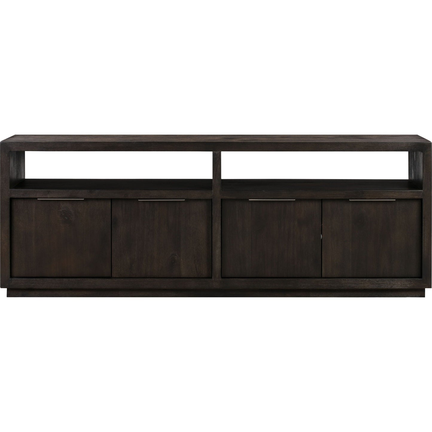Consolle multimediale Oxford in legno massello da 74 pollici in grigio basalto