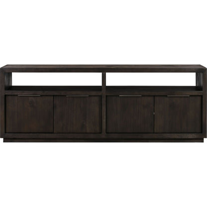 Consolle multimediale Oxford in legno massello da 74 pollici in grigio basalto