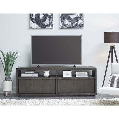 Consolle multimediale Oxford in legno massello da 74 pollici in grigio basalto