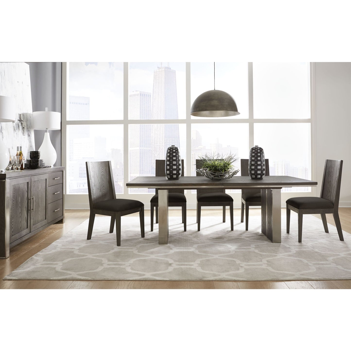 Tavolo da pranzo allungabile Plata in grigio tuono