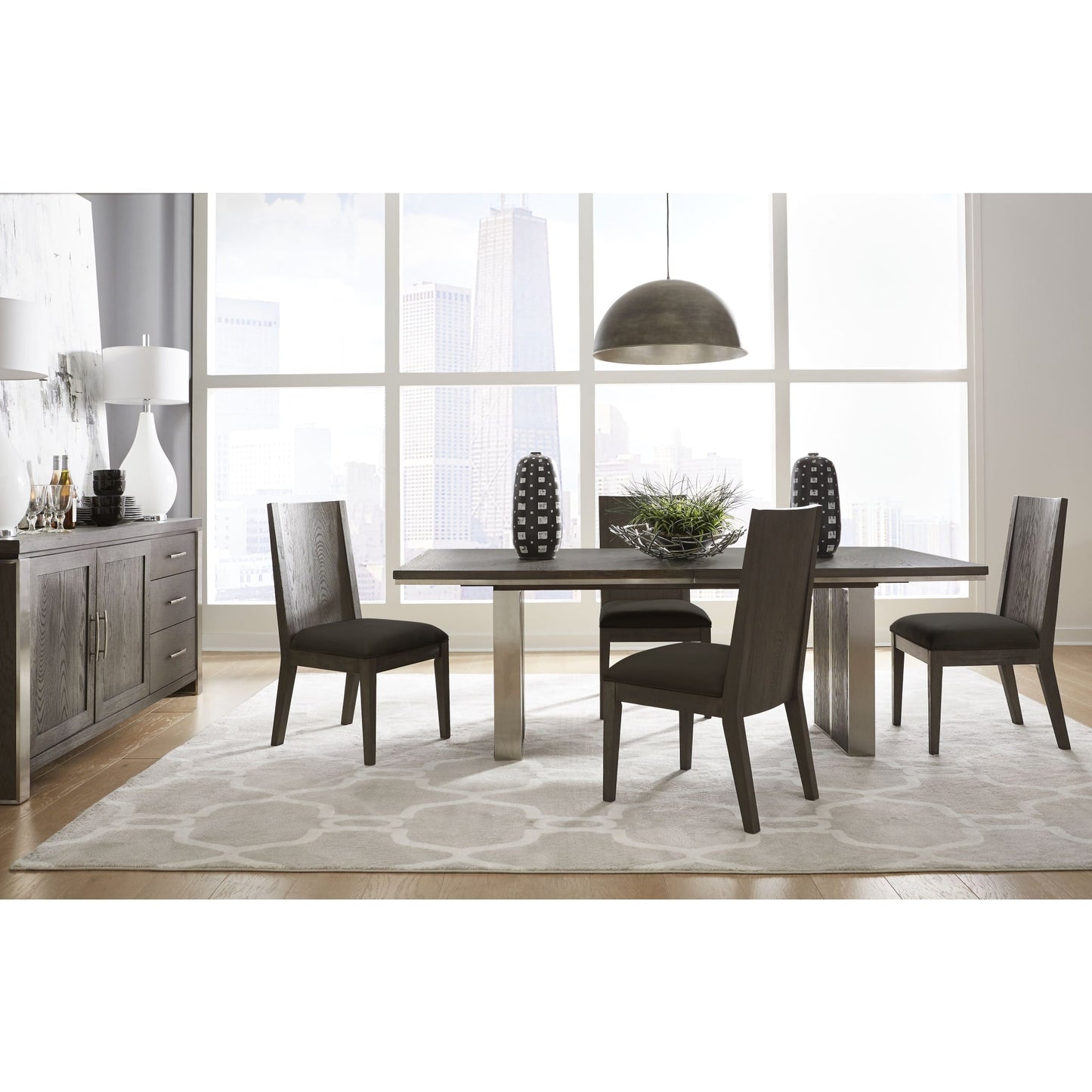 Tavolo da pranzo allungabile Plata in grigio tuono