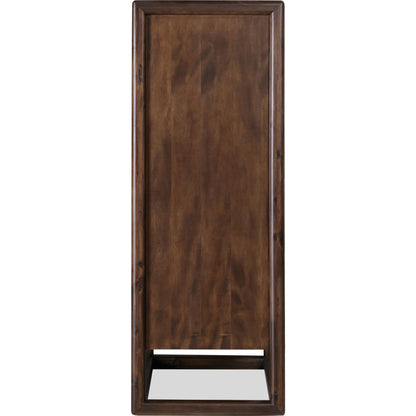 Cassettiera Sol in legno di acacia con cinque cassetti, colore marrone speziato