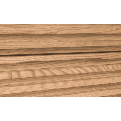 Cassettiera in legno di frassino Tanner a cinque cassetti in lino
