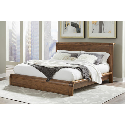 Letto a piattaforma Totes in noce inglese