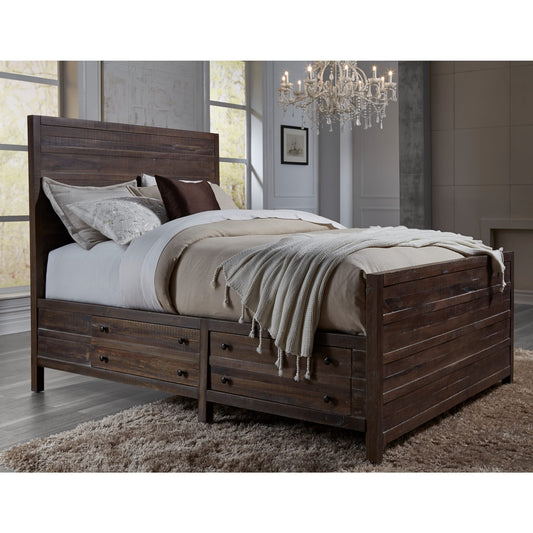 Letto contenitore in legno massello Townsend a Java