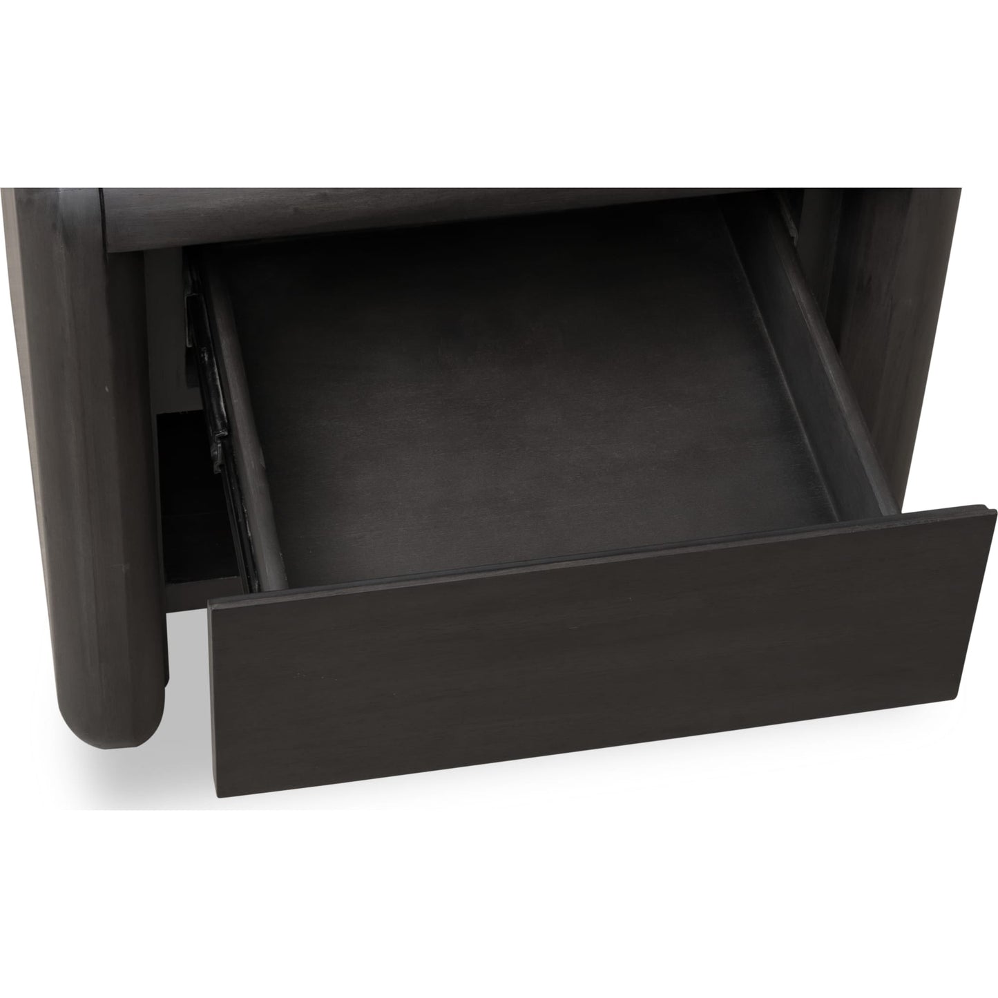 Comodino in legno di acacia con un cassetto Xolani in Jaguar