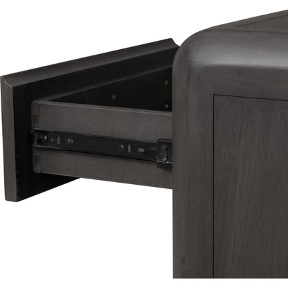 Comodino in legno di acacia con un cassetto Xolani in Jaguar
