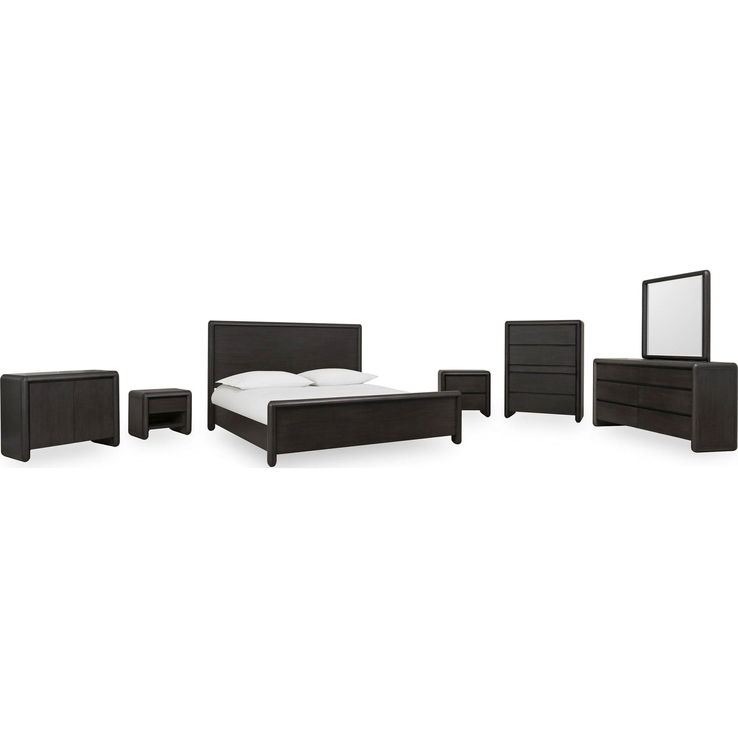 Comodino in legno di acacia con un cassetto Xolani in Jaguar