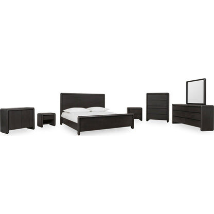 Comodino in legno di acacia con un cassetto Xolani in Jaguar