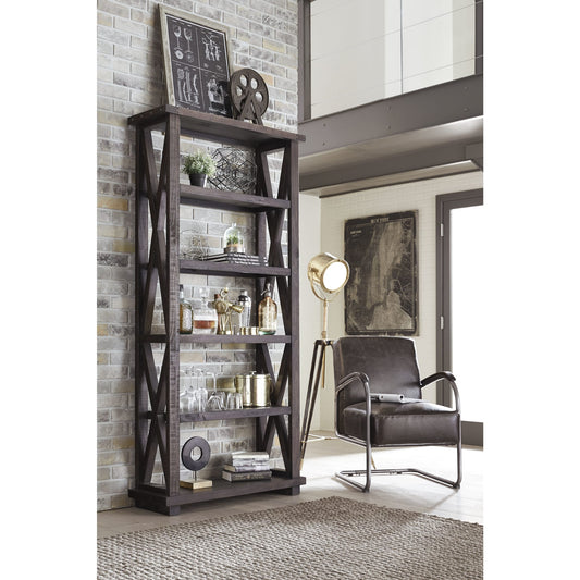 Libreria Yosemite in legno massello da 82x39 pollici in stile bar