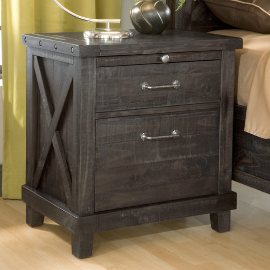 Comodino in legno massello Yosemite in stile caffetteria