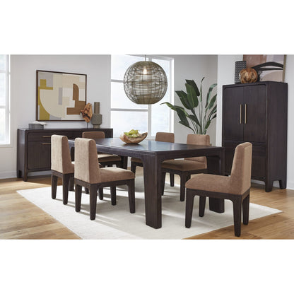Credenza Zamba in legno di acacia con quattro ante e due cassetti, colore Jaguar